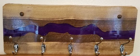 Coat rack - purple resin